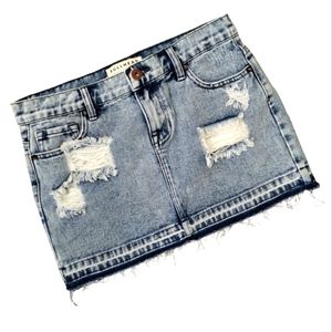 🔥Bullhead Denim Co Jean Skirt Distressed 90s Y2K